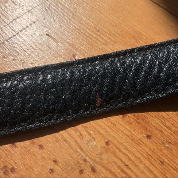 Vintage Dooney & Bourke all weather pebbled Black British Tan Belt -USA … - Picture 10 of 11